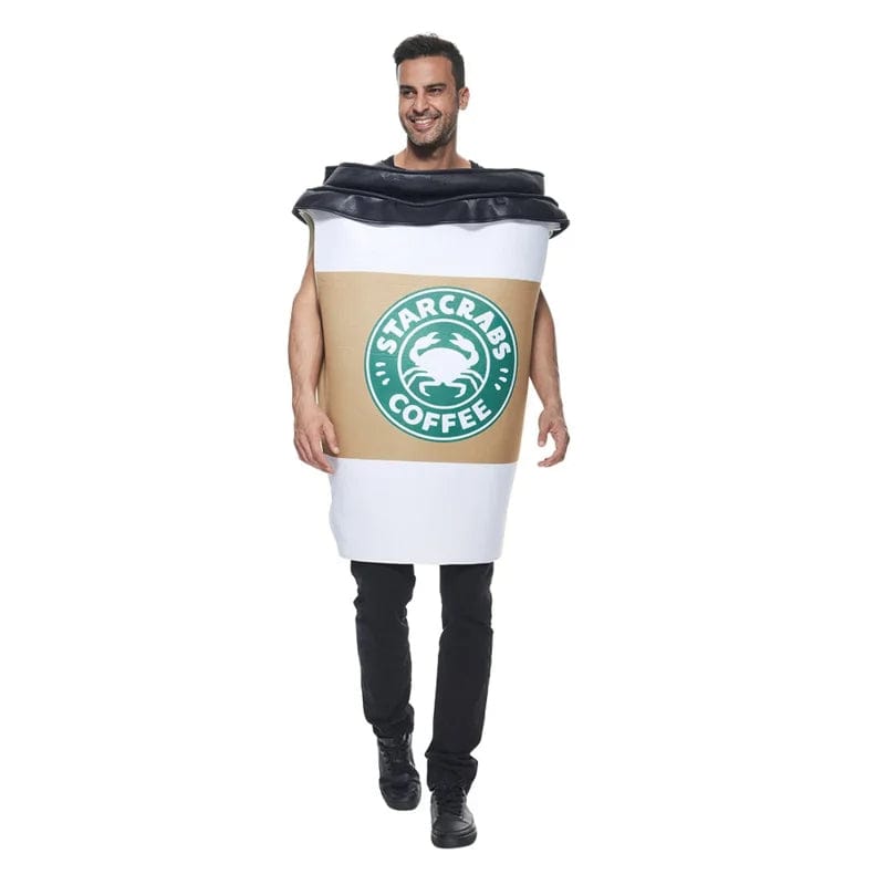 Couples Halloween Costumes Donut Coffee Cup Cosplay Outfit