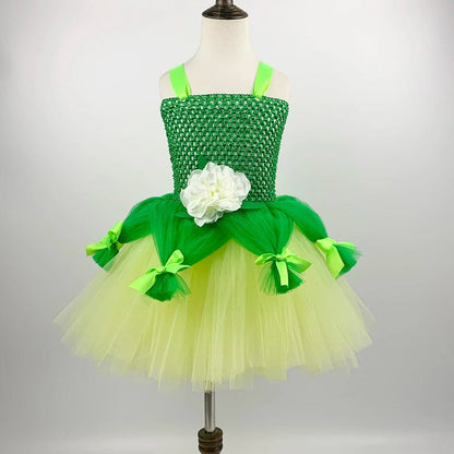 Princess Tiana Green Tutu Dress for Kids