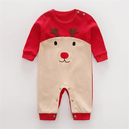 Baby Christmas Pajamas Reindeer Romper