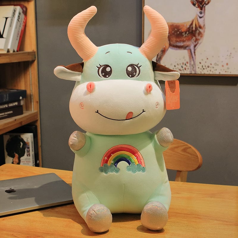 Rainbow Dreams Cow Stuffed Animal