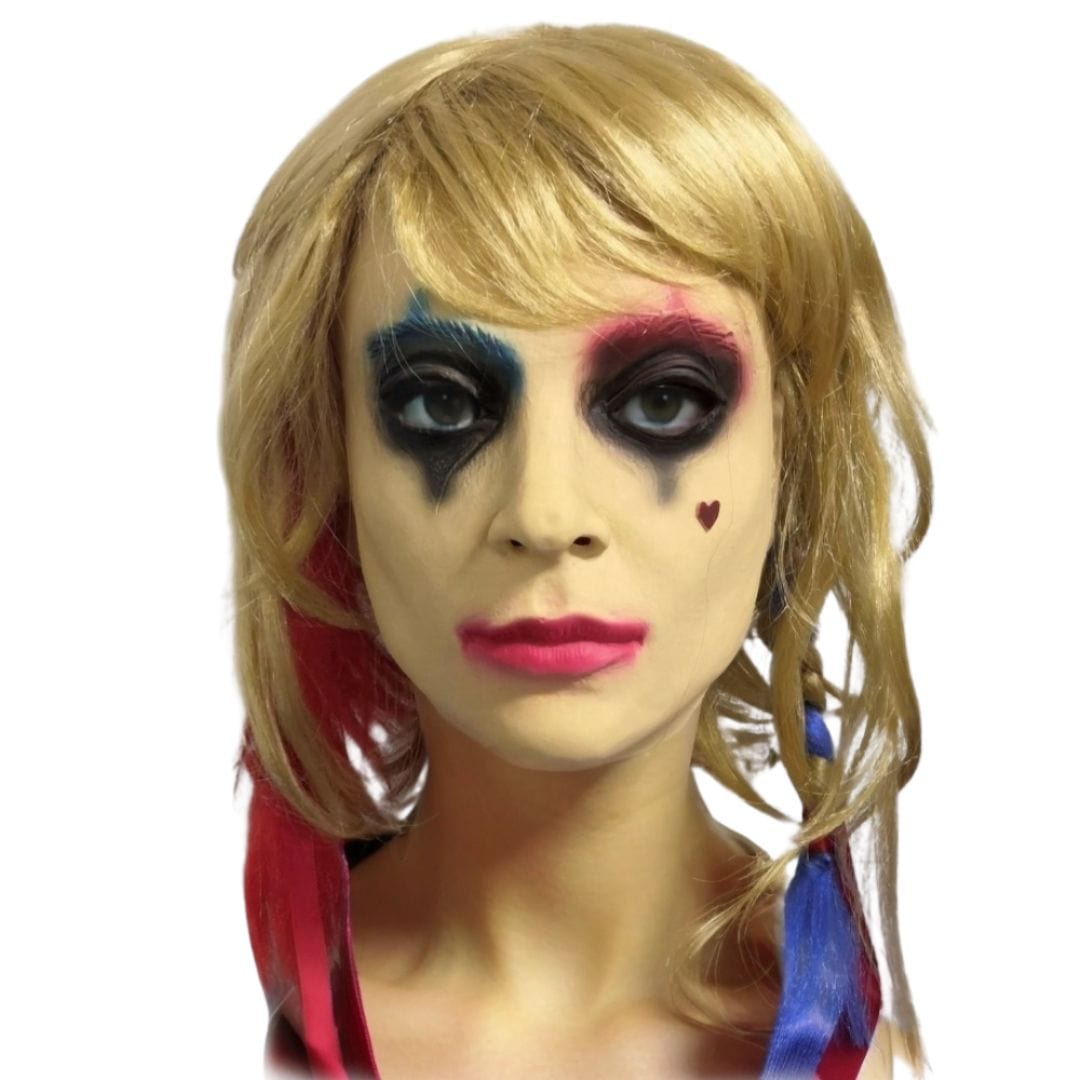 Harley Quinn Women Latex Mask Costume Accessory