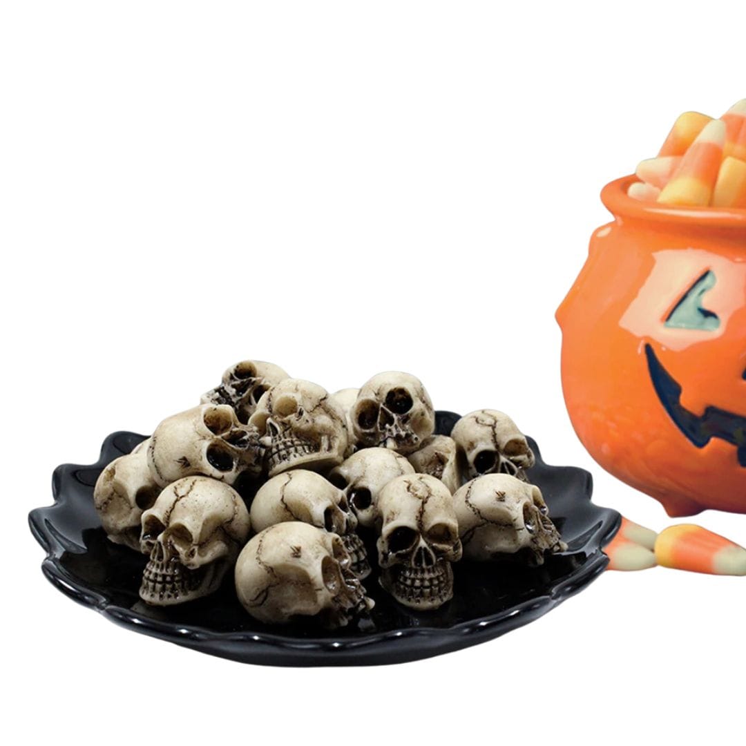 Halloween Mini Skull Decorations - 20pcs Set