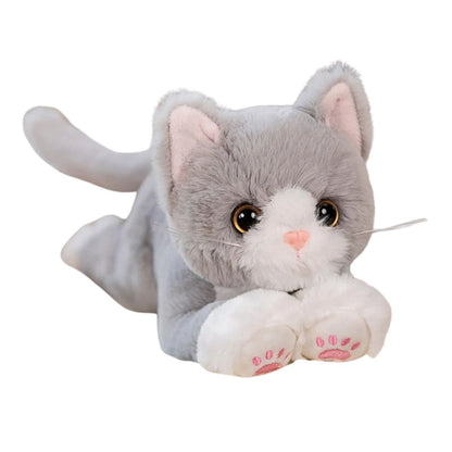 Cuddly White Kitten Plush 20.8 in