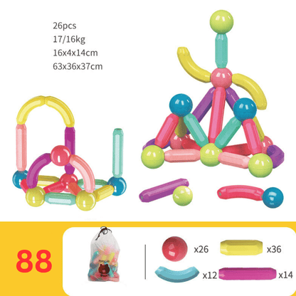 Light Magnetic Sticks Blocks Set