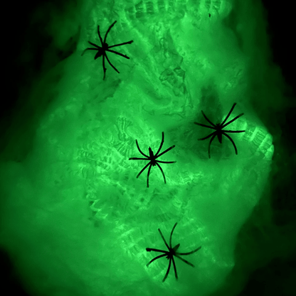 Halloween Decoration Luminous Spider Web with Fake Spiders