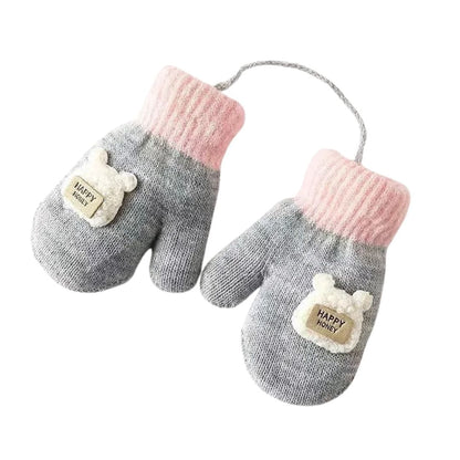 Cartoon Baby Knit Mittens