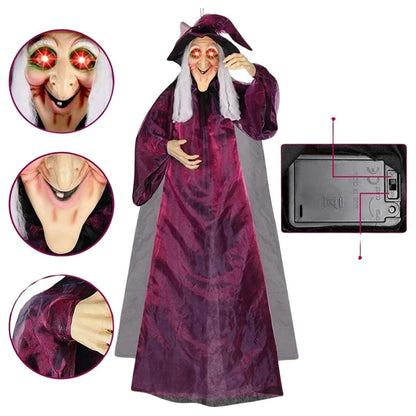 Halloween Decoration Voice-Controlled Hanging Witch