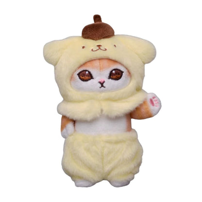 Kawaii Cat Character Plush Keychain 4.7 in