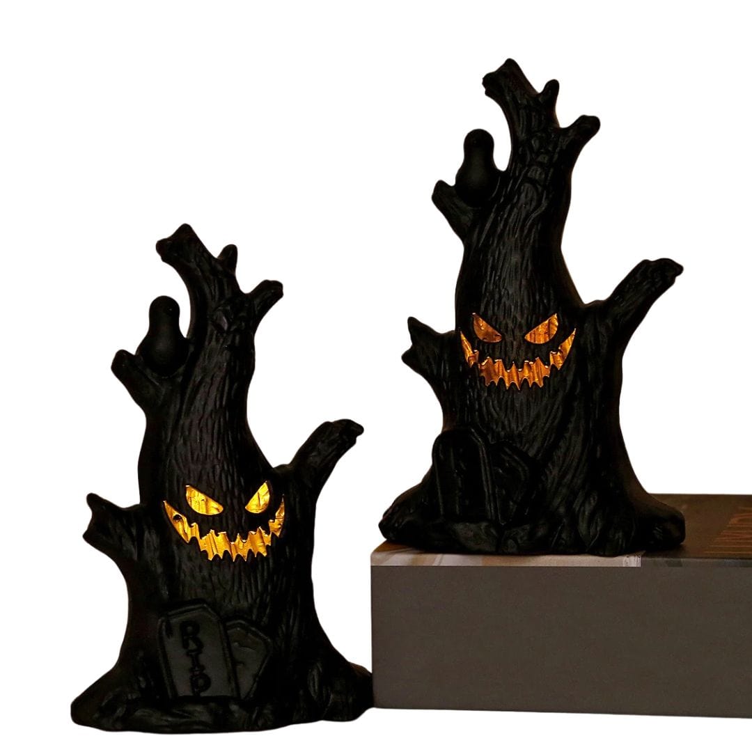 Halloween Decoration LED Ghost Tree Light