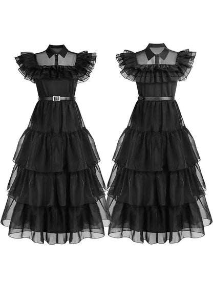 Wednesday Addams Costume Gothic Lolita Dress