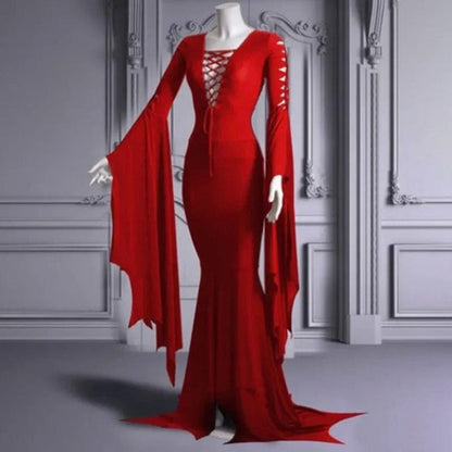 Vampire Costume Women Gothic Flared Sleeve