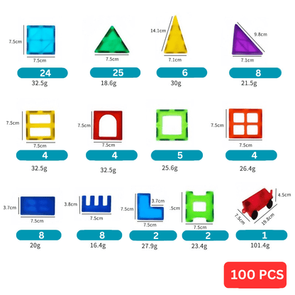 Colorful Magnetic Blocks Building Set
