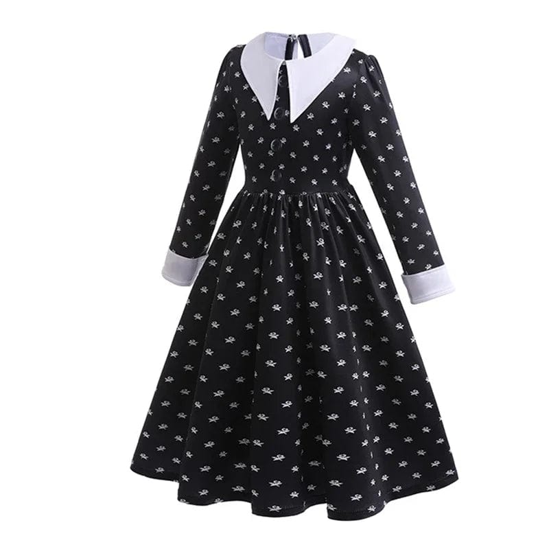 Wednesday Addams Costume Kids Spring Autumn Dresses