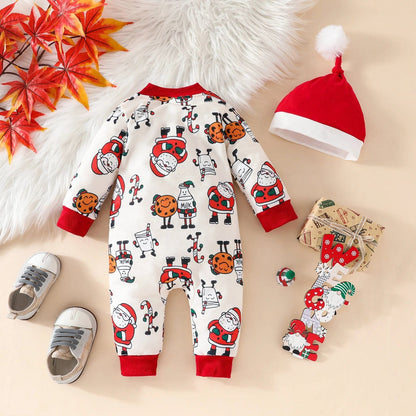 Gingerbread Santa Baby Christmas Pajamas Set