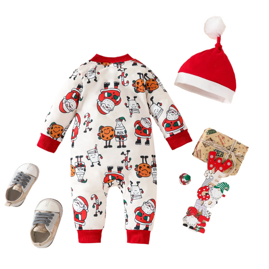 Gingerbread Santa Baby Christmas Pajamas Set