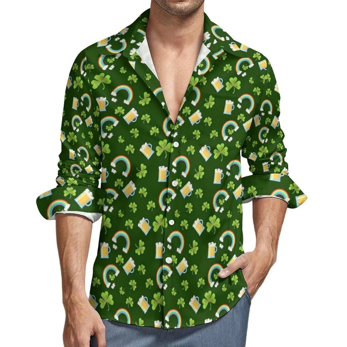 St. Patrick's Day Shamrock Style Green Shirt