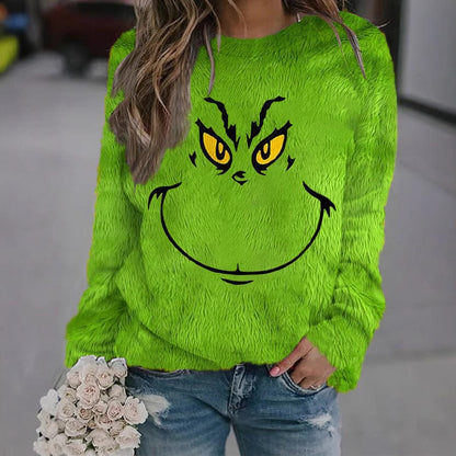 Cozy Grinch Fuzzy Sweatshirt