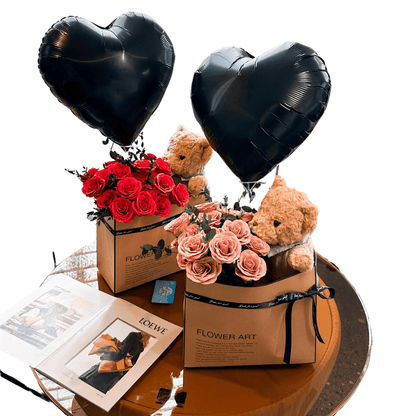 Eternal Rose Luxury Rose Bear Gift Bouquet Set