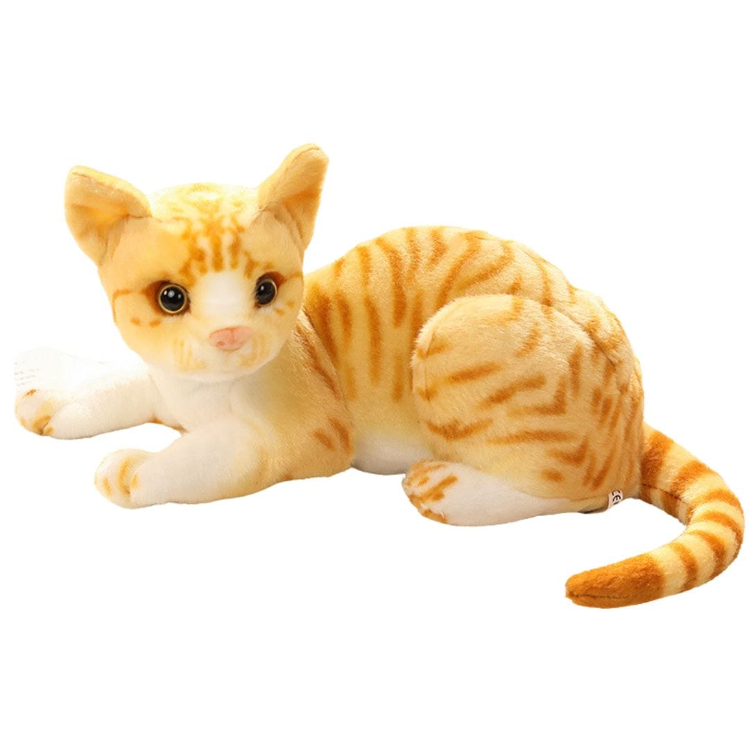 Lifelike Tabby & Ginger Cat Plush