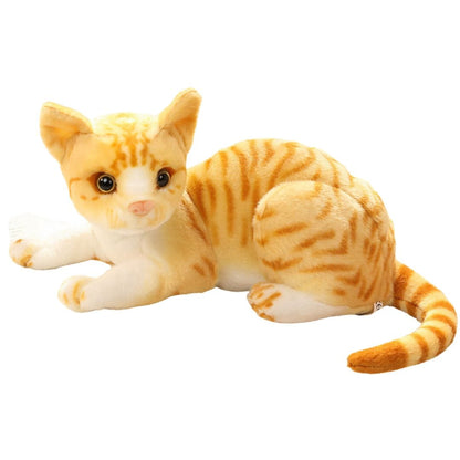 Lifelike Tabby & Ginger Cat Plush