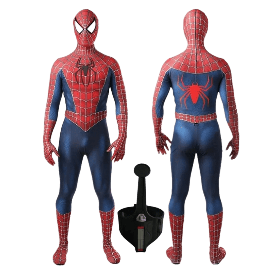 Spiderman Costume Spandex Bodysuit with Wrist Web Shooter