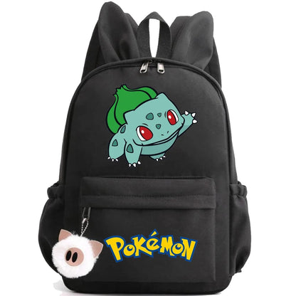 Pokemon Backpack With Fluffy Keychain