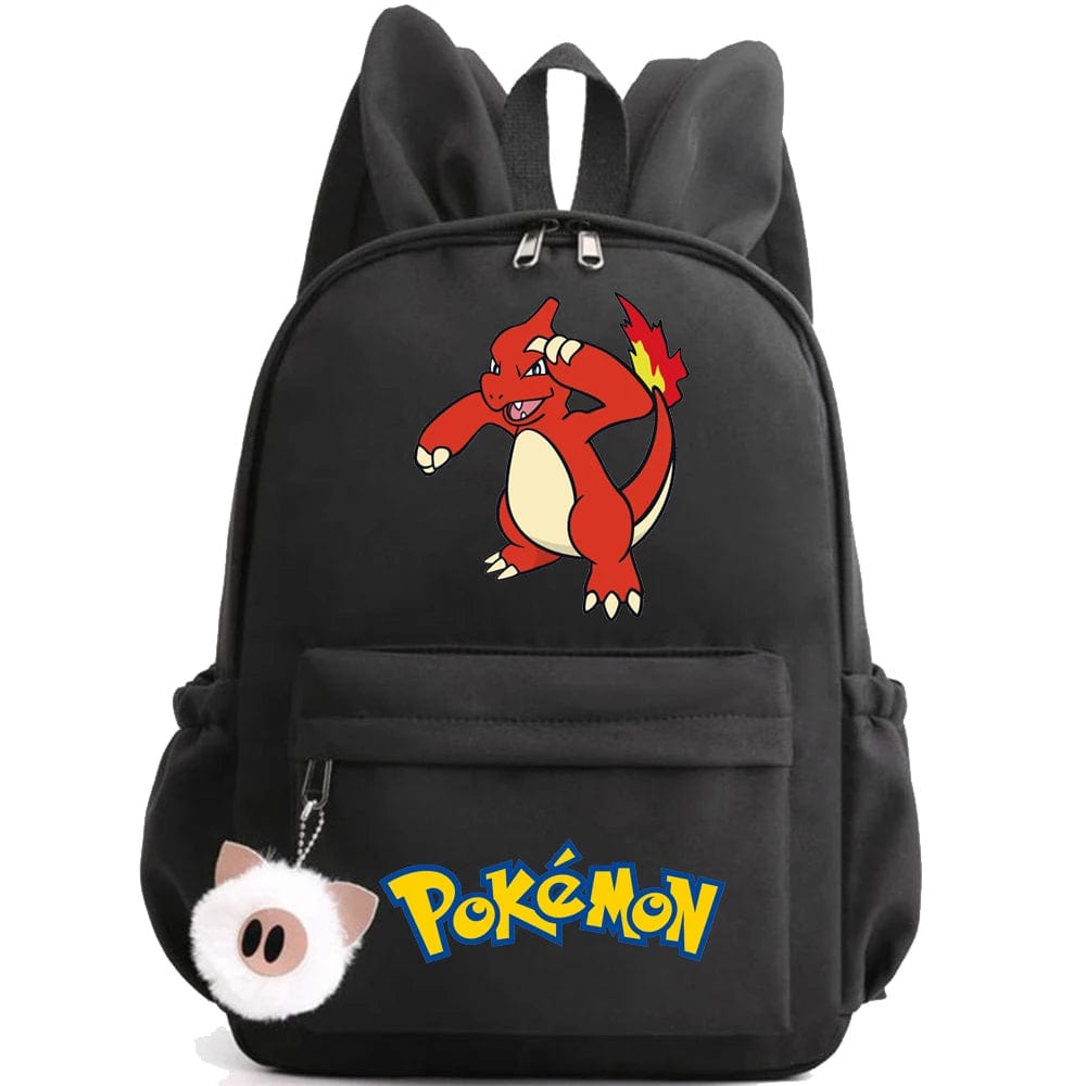 Pokemon Backpack With Fluffy Keychain