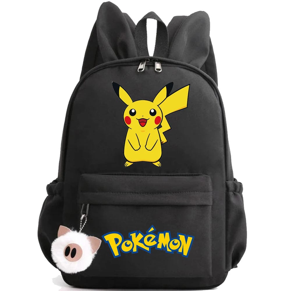 Pokemon Backpack With Fluffy Keychain