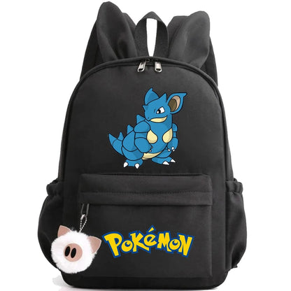 Pokemon Backpack With Fluffy Keychain