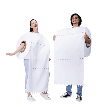 Couples Halloween Costumes Spoof Toilet Paper Roll Style