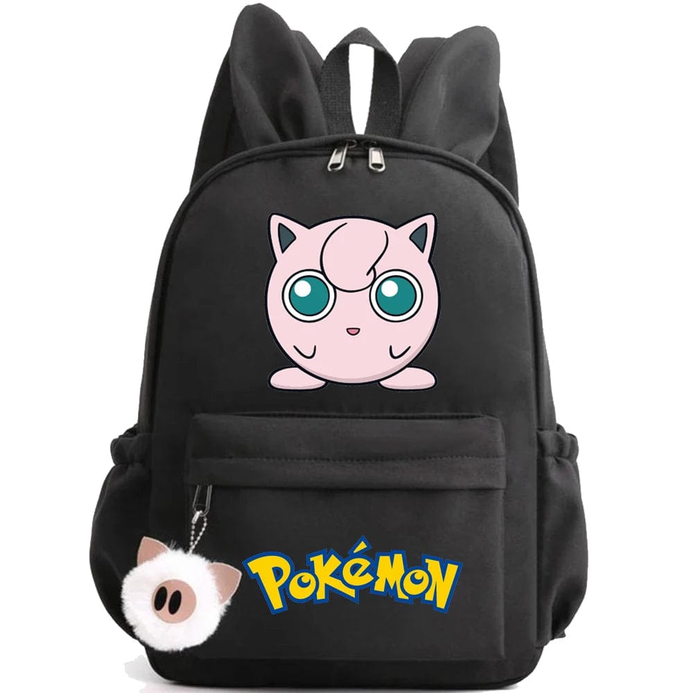 Pokemon Backpack With Fluffy Keychain