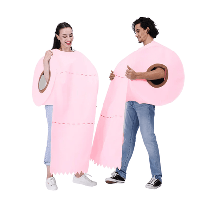 Couples Halloween Costumes Spoof Toilet Paper Roll Style