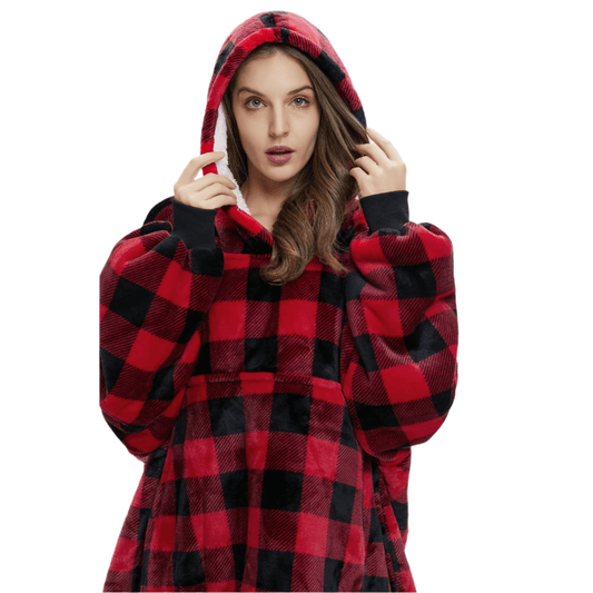 Plaid Comfort Blanket Hoodie