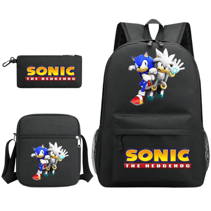 Sonic Backpack 3Pcs Set Large Capacity