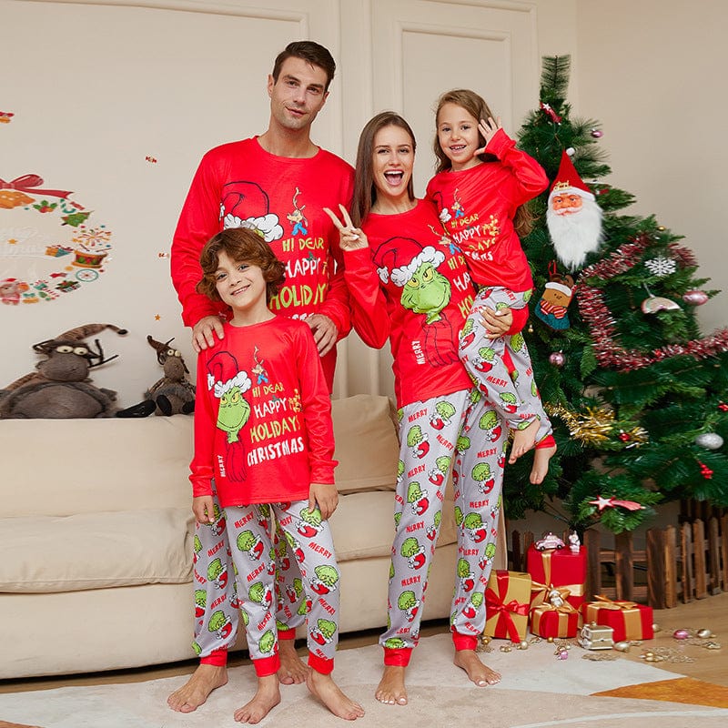 Grinch Family Christmas Pajama Set