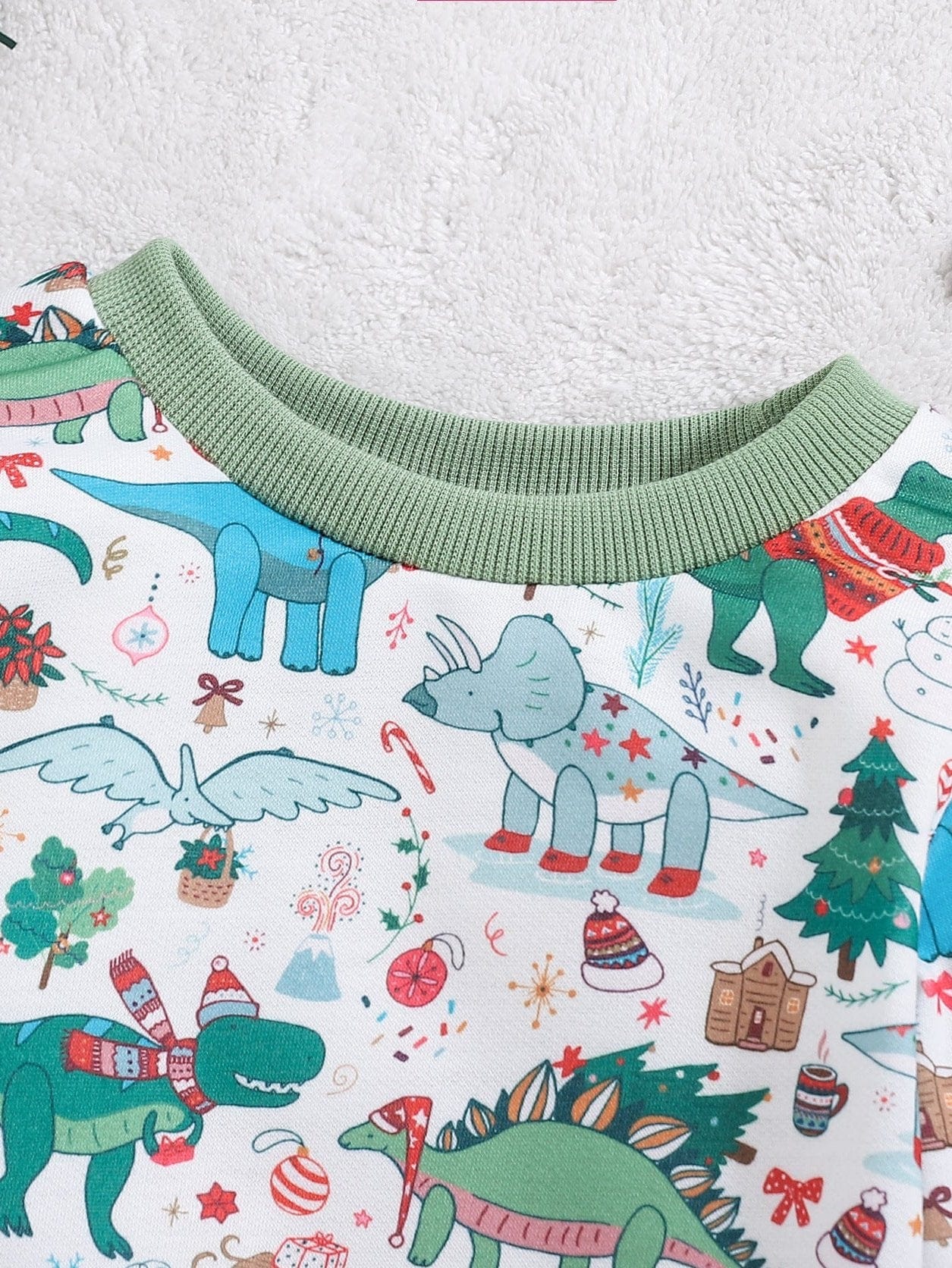 Dinosaur Christmas Baby Pajama Set