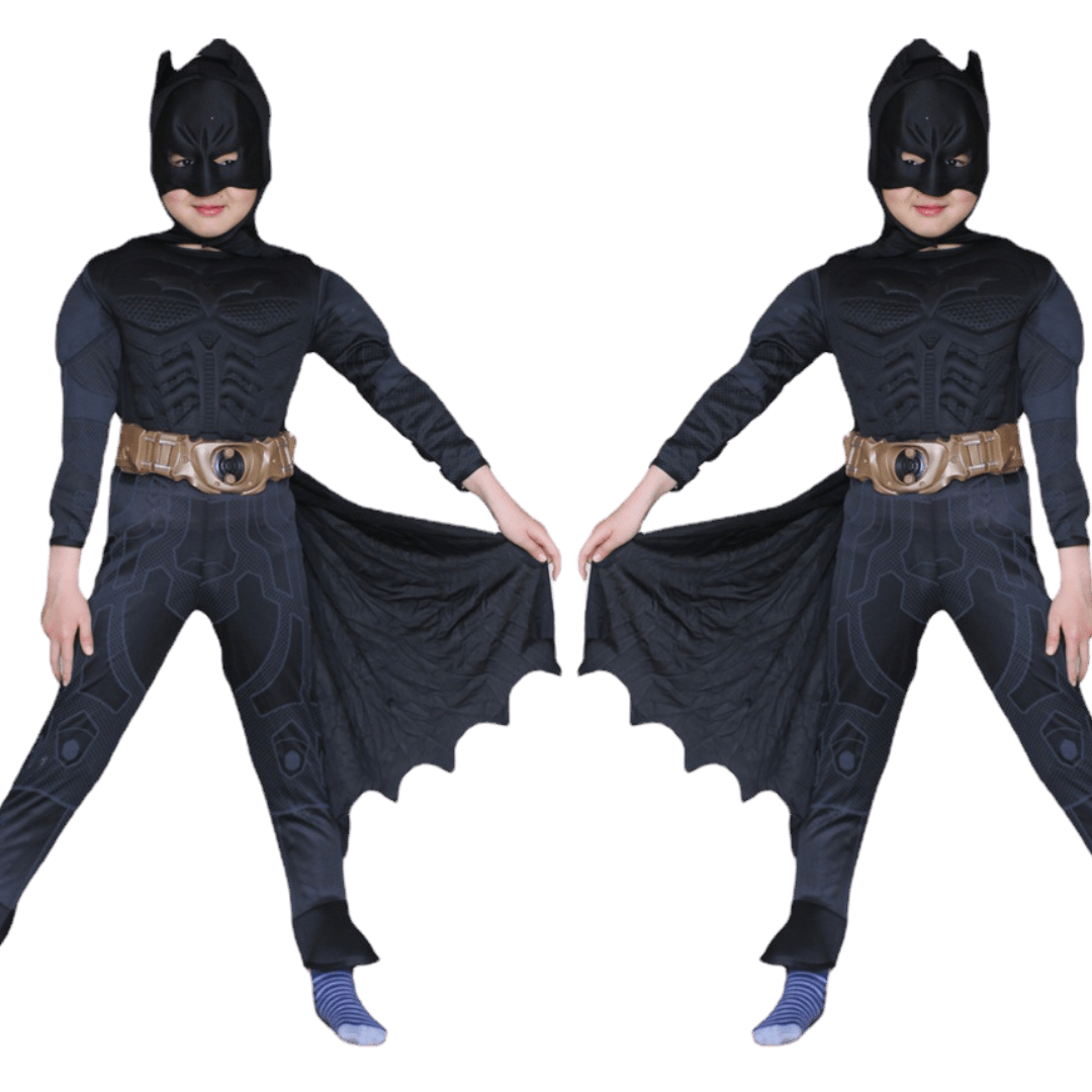 Batman Costume Kids Fully Black Bodysuit