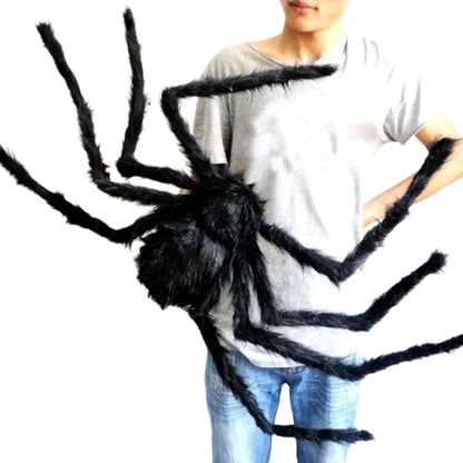 Giant Halloween Plush Spider Decoration - 12" to 79"