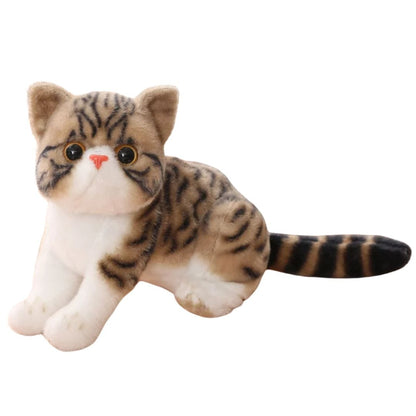 Realistic Calico Cat Plush 10.2 in