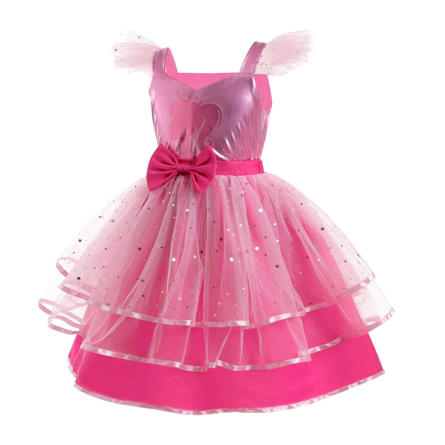 Barbie Costume Kids Flying Sleeve Cosplay Dress