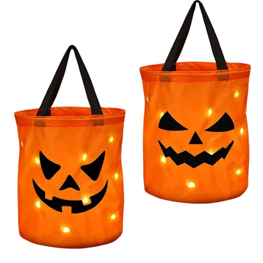 Halloween Decoration LED Pumpkin Trick-or-Treat Bag