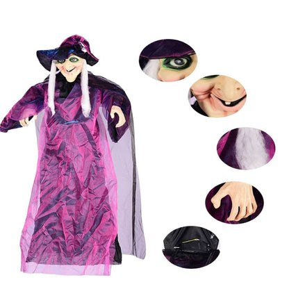 Halloween Decoration Voice-Controlled Hanging Witch