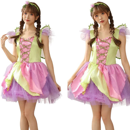 Fairy Costume Women Pink Flower Fairy Princess