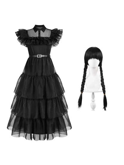 Wednesday Addams Costume Gothic Lolita Dress