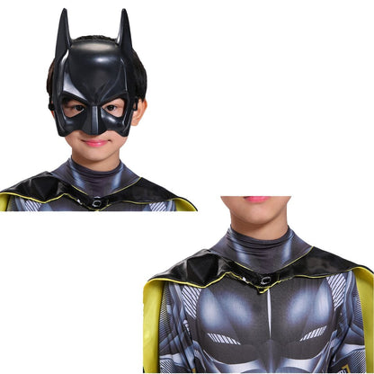 Batman Costume Kids with Black-Yellow Cape