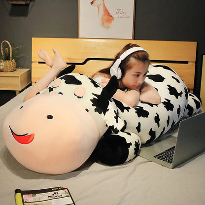 Jumbo Moo Cow Stuffed Animal Cuddle Pillow