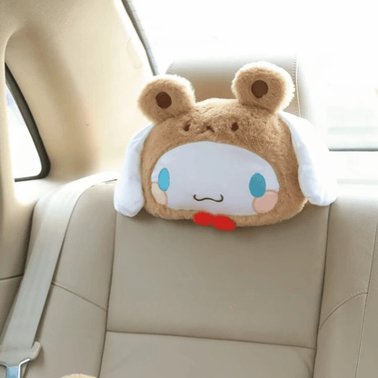 Kuromi Plush Car Headrest & Cushion Set