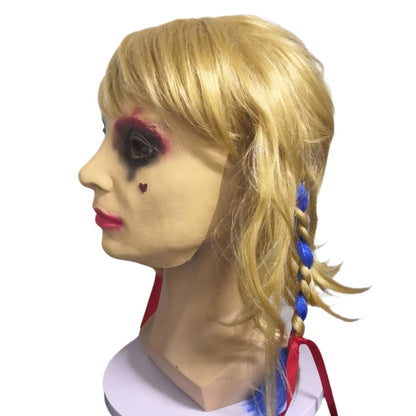 Harley Quinn Women Latex Mask Costume Accessory