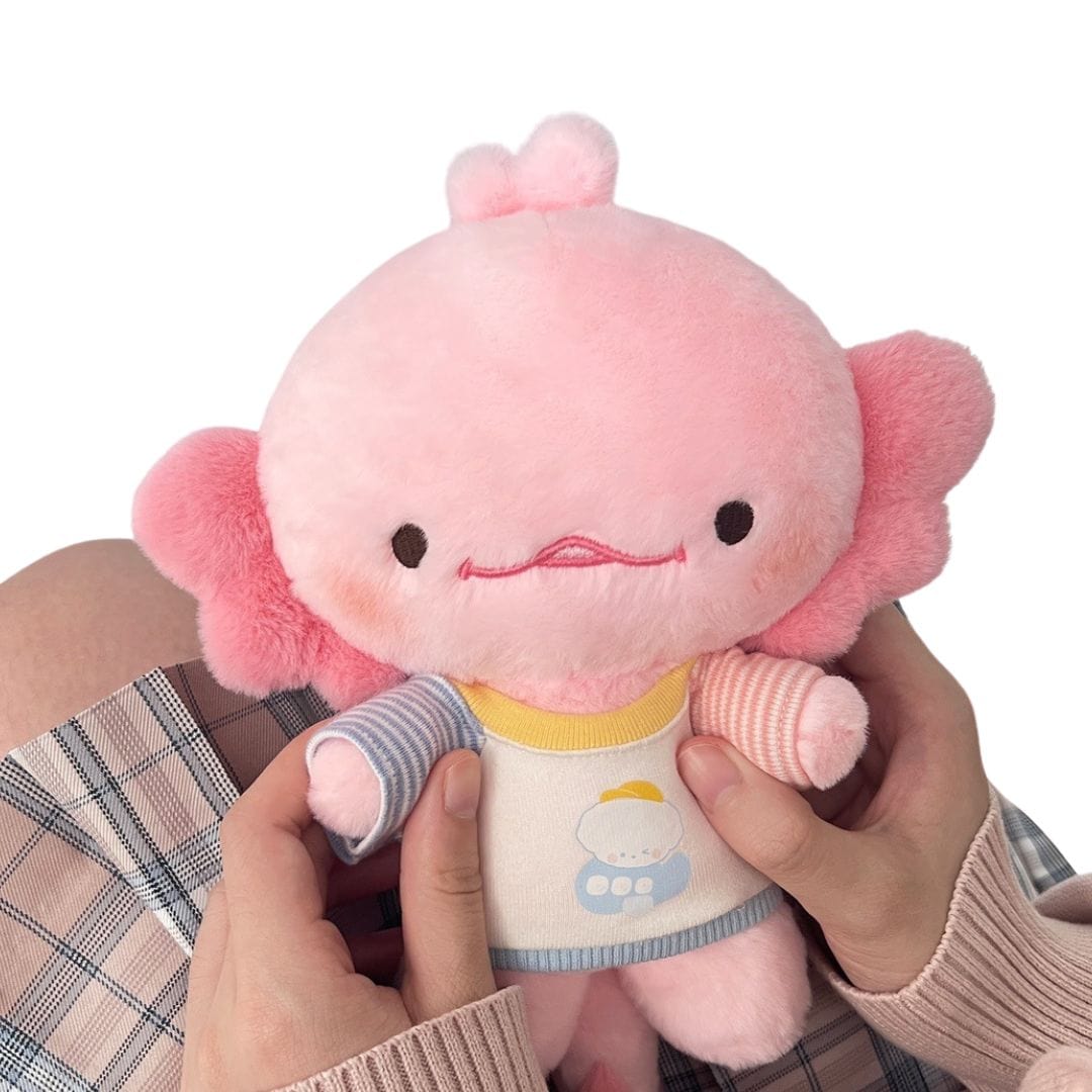 Cute Axolotl Plush Doll with Outfit