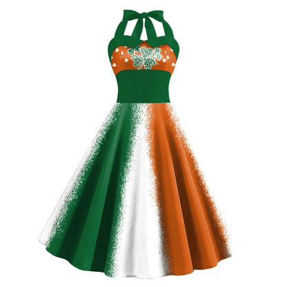Leprechaun Costume - Women's Halterneck St. Patrick's Day Dress